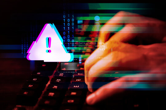 Malware attack virus alert , malicious software infection , cyber security awareness training to protect business information from threat attacks - Powered by Adobe