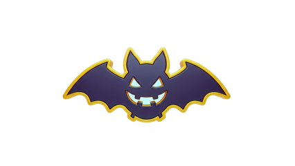 Halloween Bat with Jack-o'-lantern Face