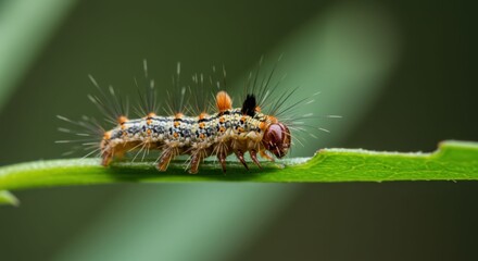 Closeup of insect on green leaf outdoors.