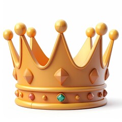 Golden crown with gems and spheres, a symbol of royalty