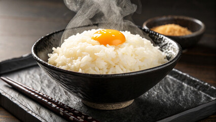 白米のイメージ、茶碗に盛られたご飯