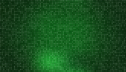 Vibrant green digital background with glowing dots pattern
