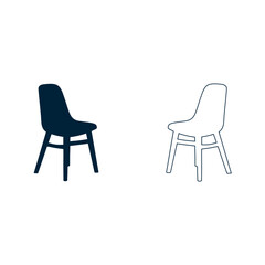 Modern office chairs with a comfortable ergonomic design are isolated on a white background as a 3d rendered furniture object for business interior style
