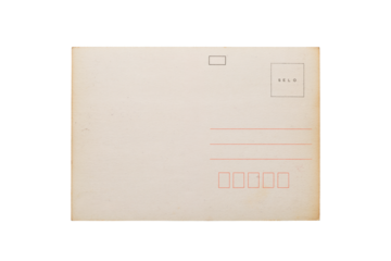 vintage postal envelope grunge paper design png isolated on transparent background