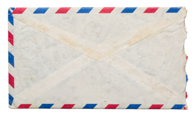 vintage postal envelope grunge paper design png isolated on transparent background