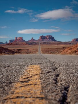 forrest gump point at us highway 163 toward monument valley navajo tribal park brighams tomb in the background utah usa