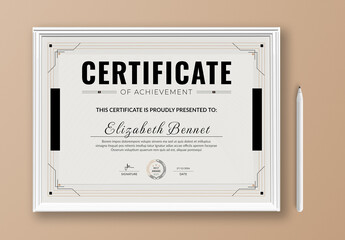 Certificate Template Layout