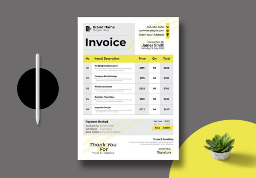 Creative Invoice Template Layout