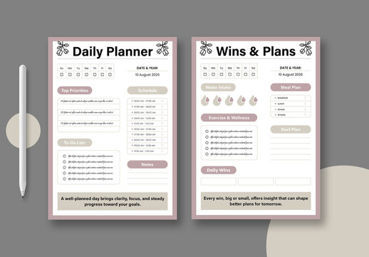 Planner Template Layout