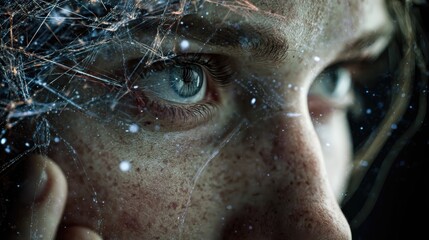 depicting the convergence of human intellect and technological advancement the image captures the essence of the human brain connected to intricate digital networks representing complex data and  