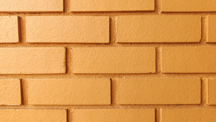 Fototapeta premium Seamless Orange Brick Wall Texture with Clean Surface and Visible Grout Lines Modern Architectural Background for Building Exterior or Interior Design