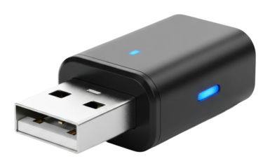 Usb adapter for data transfer technology setup modern office isolated on transparent background