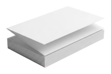 Cutting edge white cardstock sheets in supplies showcase isolated on transparent background