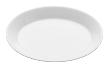 Serving delicious food on a white plate kitchen clean top-down view isolated on transparent background