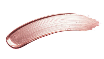 A smooth, rose-gold paint stroke with a glossy finish, showcasing a blend of elegance and texture.