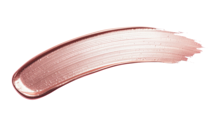 A smooth, rose-gold paint stroke with a glossy finish, showcasing a blend of elegance and texture.