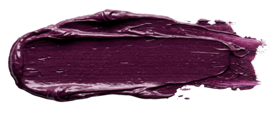 A vibrant, textured smear of deep purple paint, showcasing rich color and glossy finish.