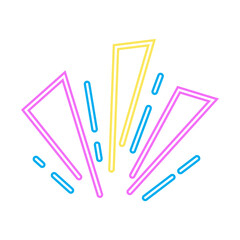 Neon Style Hand Drawn Rays