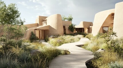 Desert Architectural Masterpiece:  Sustainable Oasis Design