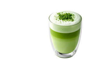 Minimal Japanese-Inspired Matcha Latte with Foam for Wellness and Tea Culture Theme