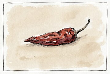 Chili Pepper Watercolor