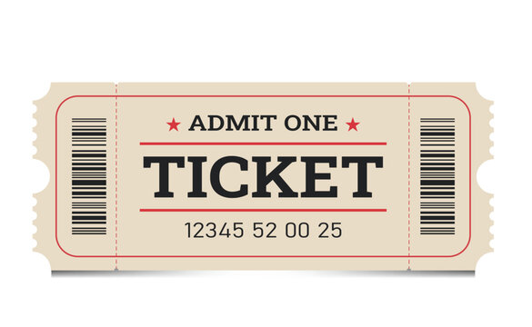 Vintage admit one ticket illustration