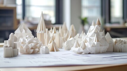 Origami city model