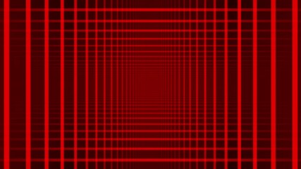Abstract red digital grid tunnel moving forward into infinity motion loop - Powered by Adobe
