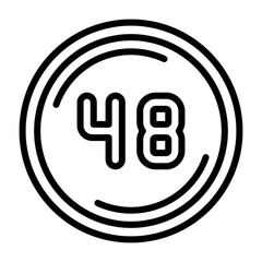 Fourty eight Vector Icon