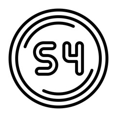 Fifty four Vector Icon