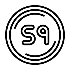 Fifty nine Vector Icon