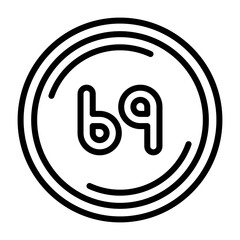Sixty nine Vector Icon