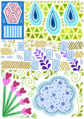 set of vector elements for design