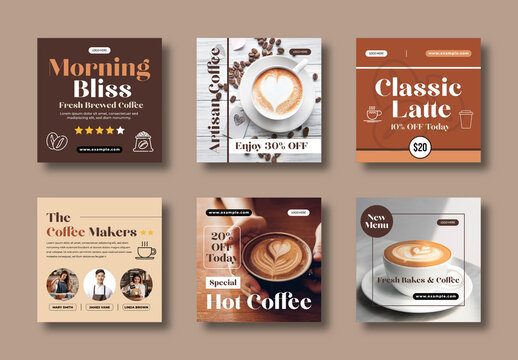 Coffee Sale Social Media Post Template
