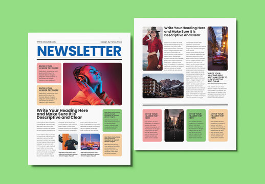Modern Business Newsletter Design Template