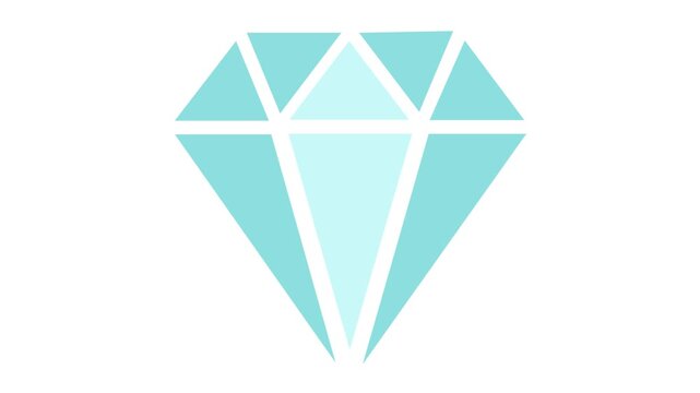 diamond animation video graphic with modern geometric design