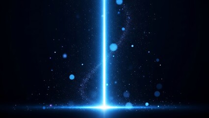 Radiant beam in cosmic night