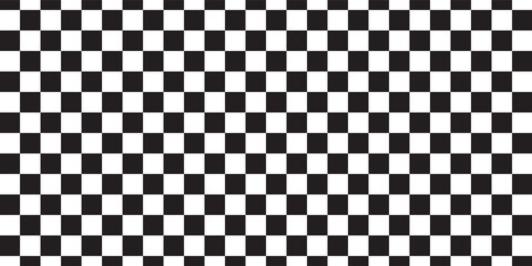 Fototapeta premium Black and white chess pattern. Checkerboard seamless vector illustration. Abstract checkered checkerboard for game. Grid geometric square shape. Race flag.