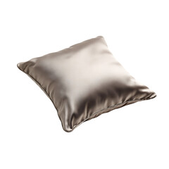 Single silk cushion with smooth fabric texture