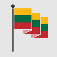 Fototapeta premium National flag of Lithuania vector design