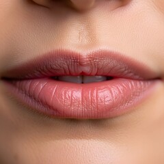 Fototapeta premium Close-up of lips in soft light