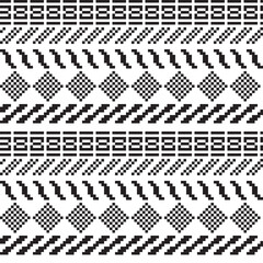 Monochrome Textured fair isle seamless pattern design