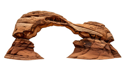 Natural rock arch isolated on transparent background