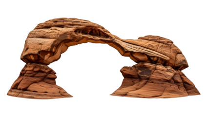 Natural rock arch isolated on transparent background