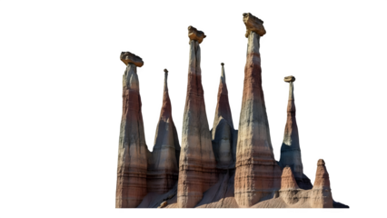Rock formations, isolated on transparent background