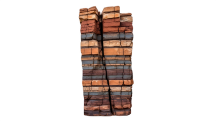 Stack of books icon isolated on transparent background