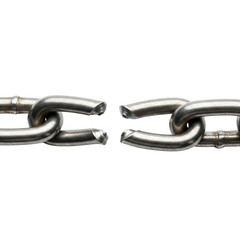Obraz premium A broken metal chain on a transparent background