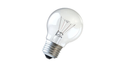 A light bulb is shown in a white background