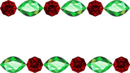 Vibrant decorative border crafted from an alternating pattern 