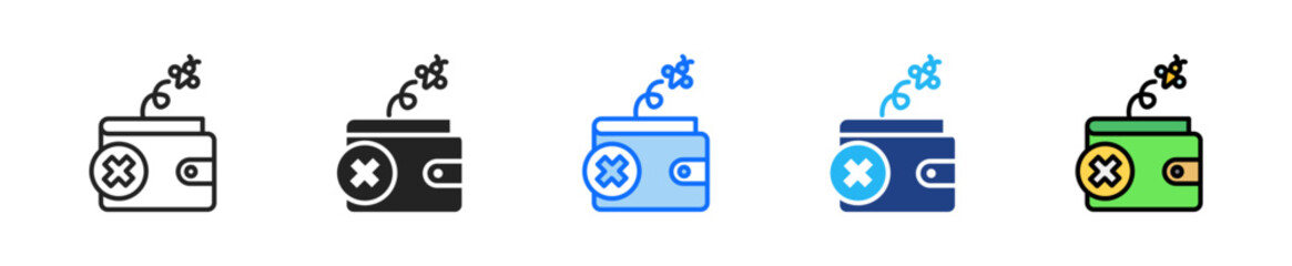 Obraz premium Insolvency Icon Set Multiple Style Collection